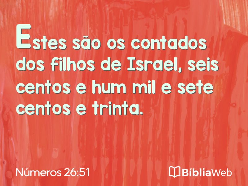 Números 26:51 em imagem para compartilhar