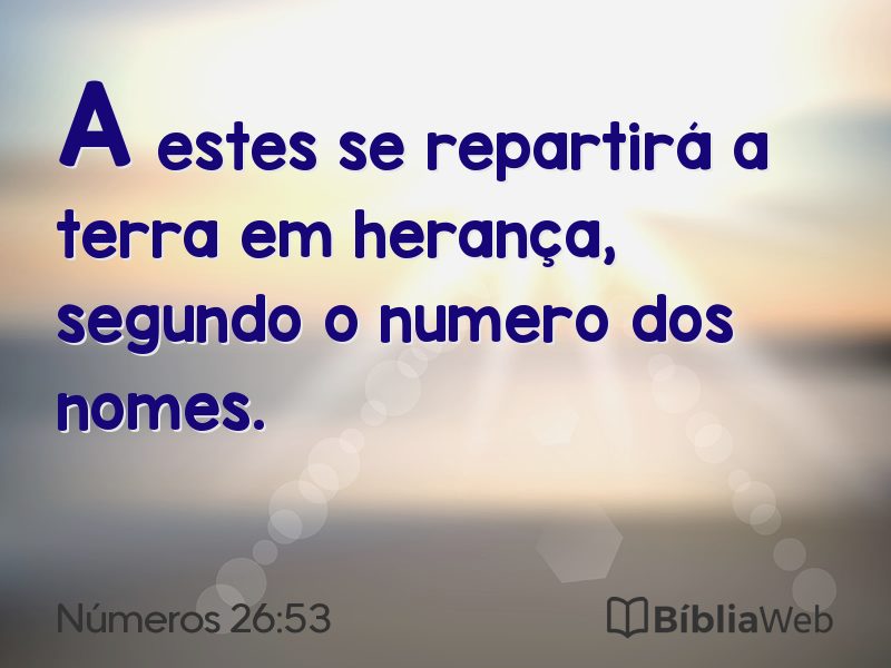 Números 26:53 em imagem para compartilhar