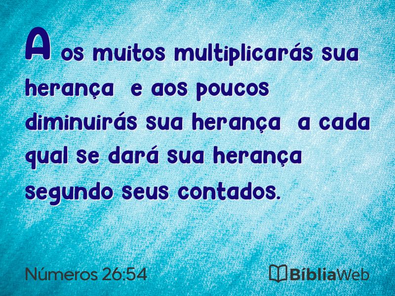 Números 26:54 em imagem para compartilhar