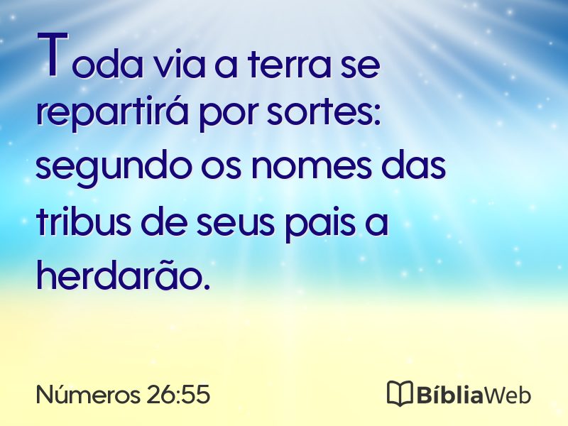 Números 26:55 em imagem para compartilhar