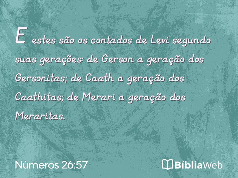 Números 26:57 em imagem para compartilhar