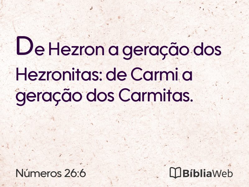 Números 26:6 em imagem para compartilhar