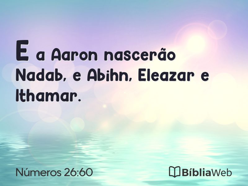 Números 26:60 em imagem para compartilhar