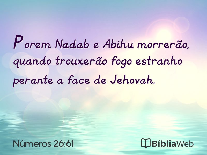 Números 26:61 em imagem para compartilhar
