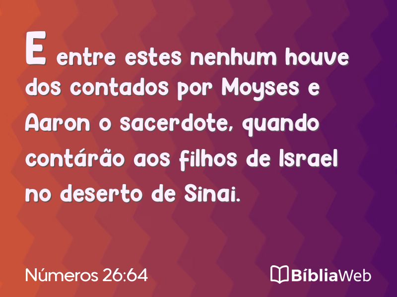Números 26:64 em imagem para compartilhar