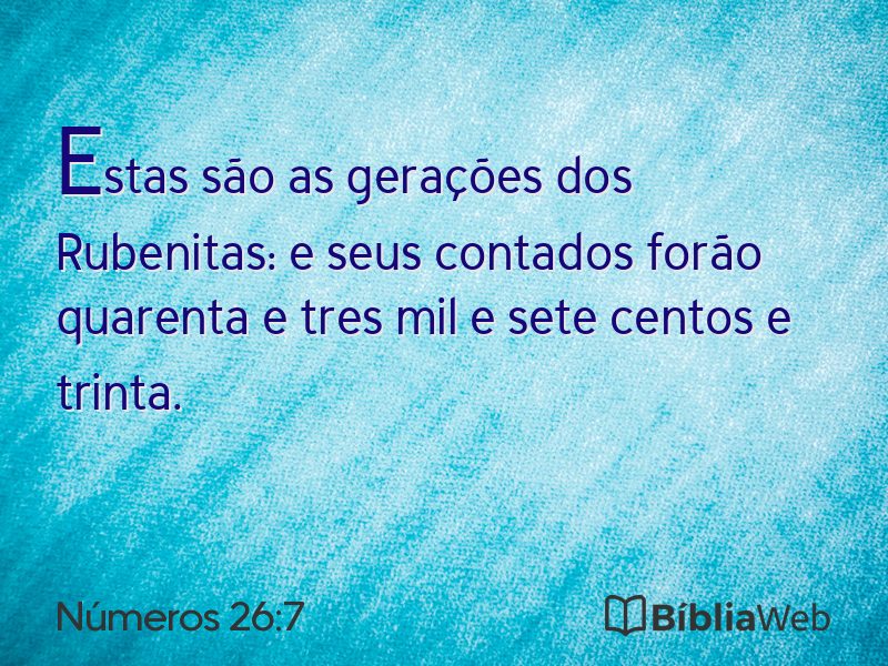 Números 26:7 em imagem para compartilhar