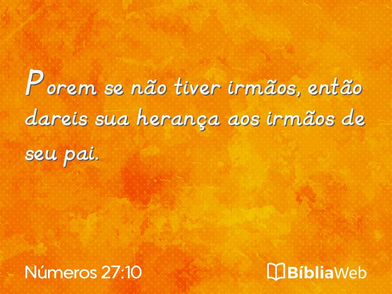 Números 27:10 em imagem para compartilhar