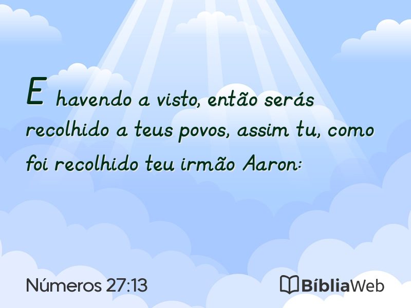 Números 27:13 em imagem para compartilhar