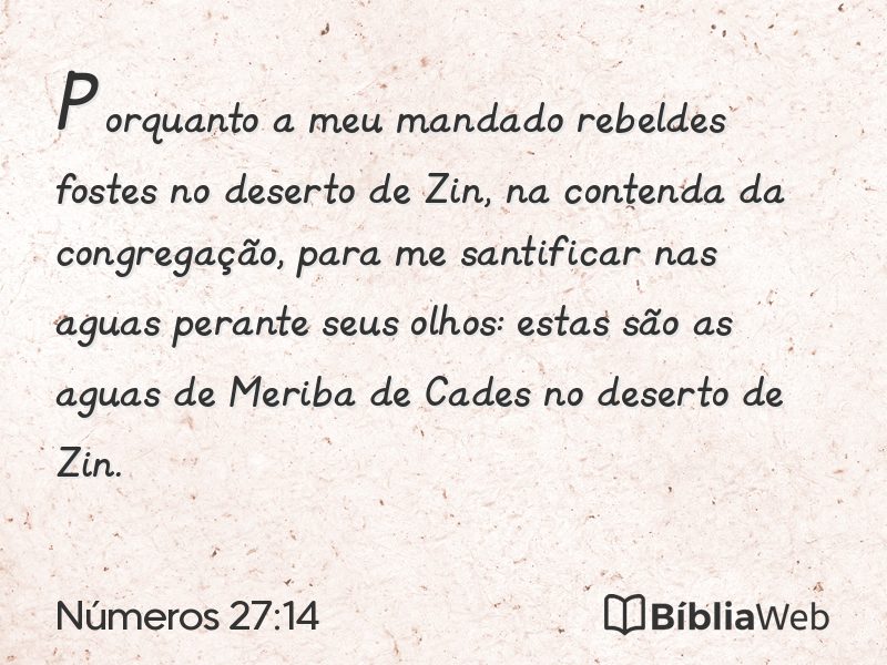 Números 27:14 em imagem para compartilhar