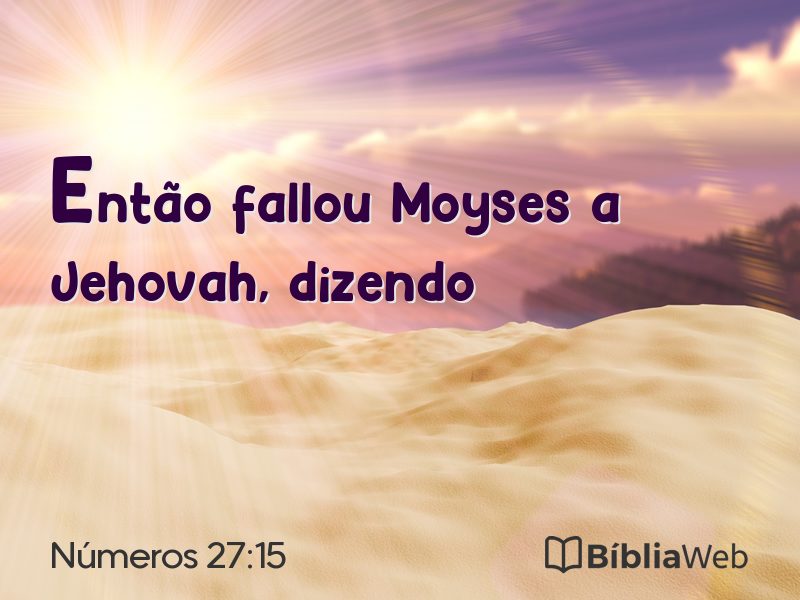 Números 27:15 em imagem para compartilhar