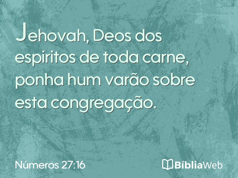Números 27:16 em imagem para compartilhar