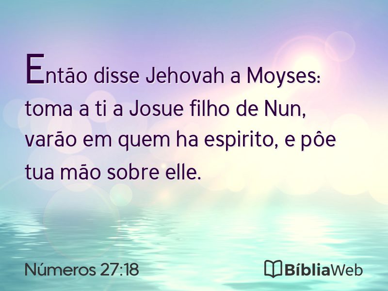 Números 27:18 em imagem para compartilhar