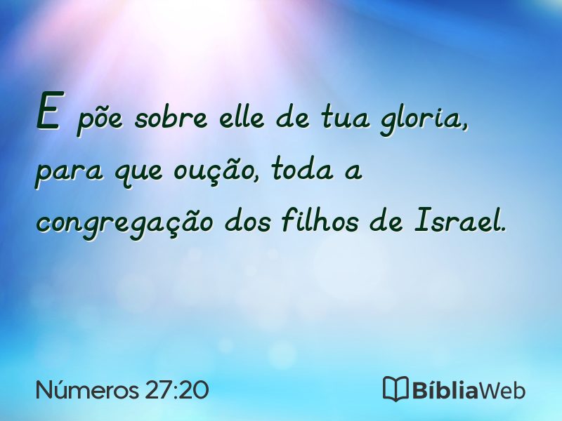 Números 27:20 em imagem para compartilhar