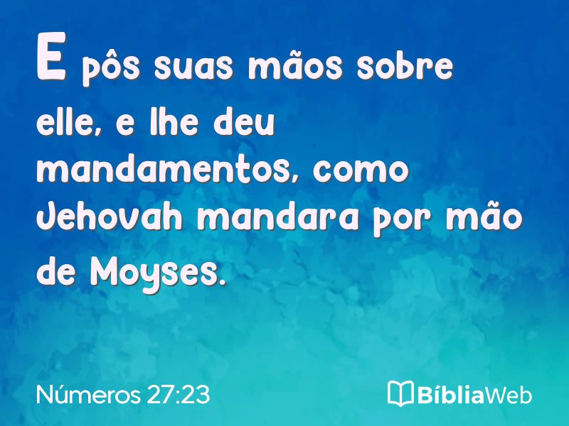 Números 27:23 em imagem para compartilhar