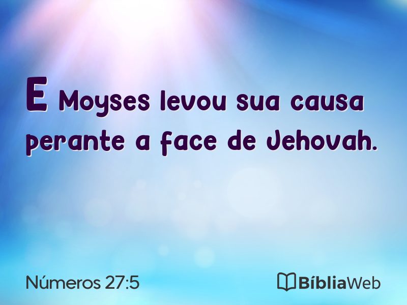 Números 27:5 em imagem para compartilhar