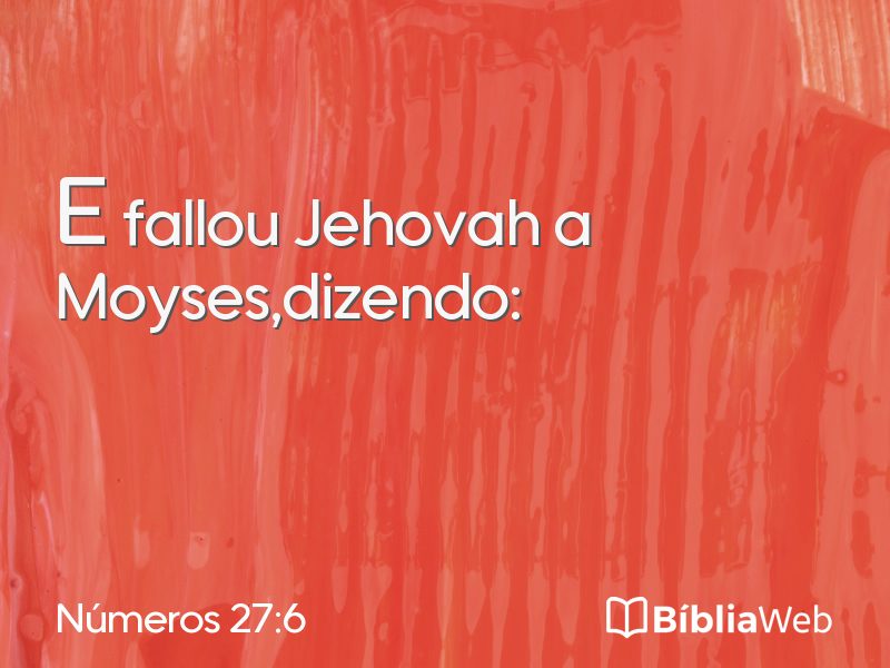 Números 27:6 em imagem para compartilhar