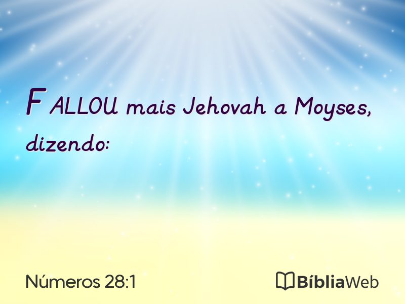 Números 28:1 em imagem para compartilhar