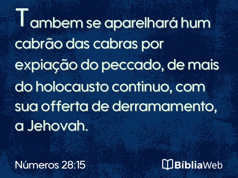 Números 28:15 em imagem para compartilhar