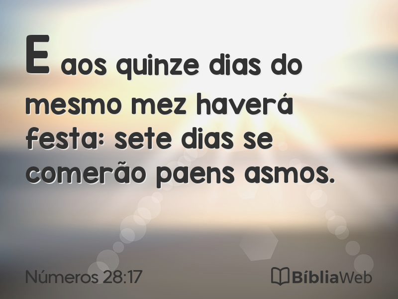 Números 28:17 em imagem para compartilhar