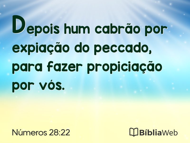 Números 28:22 em imagem para compartilhar