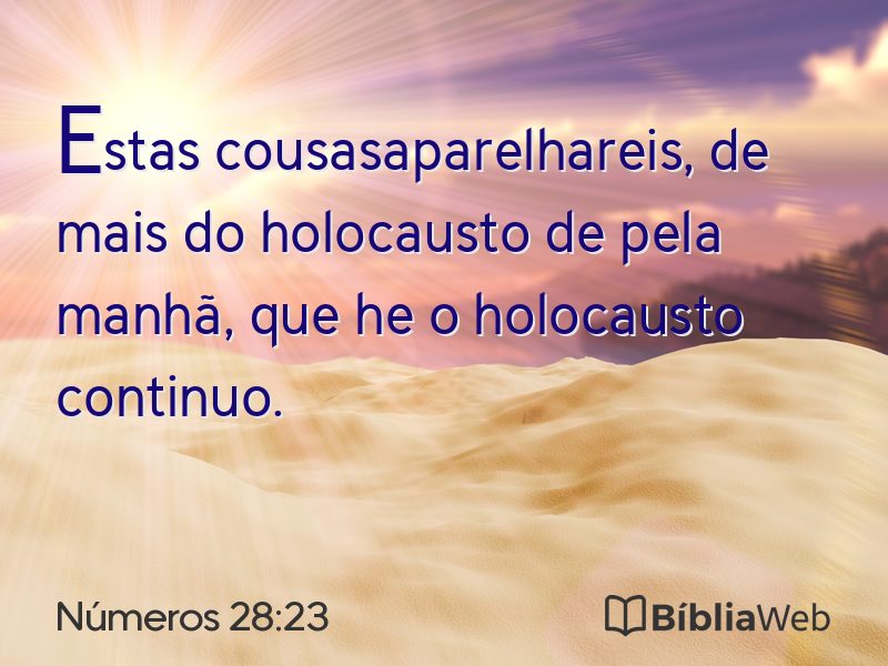 Números 28:23 em imagem para compartilhar