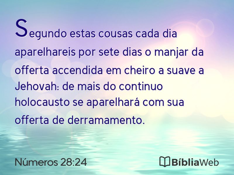 Números 28:24 em imagem para compartilhar