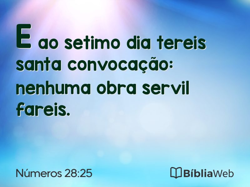 Números 28:25 em imagem para compartilhar