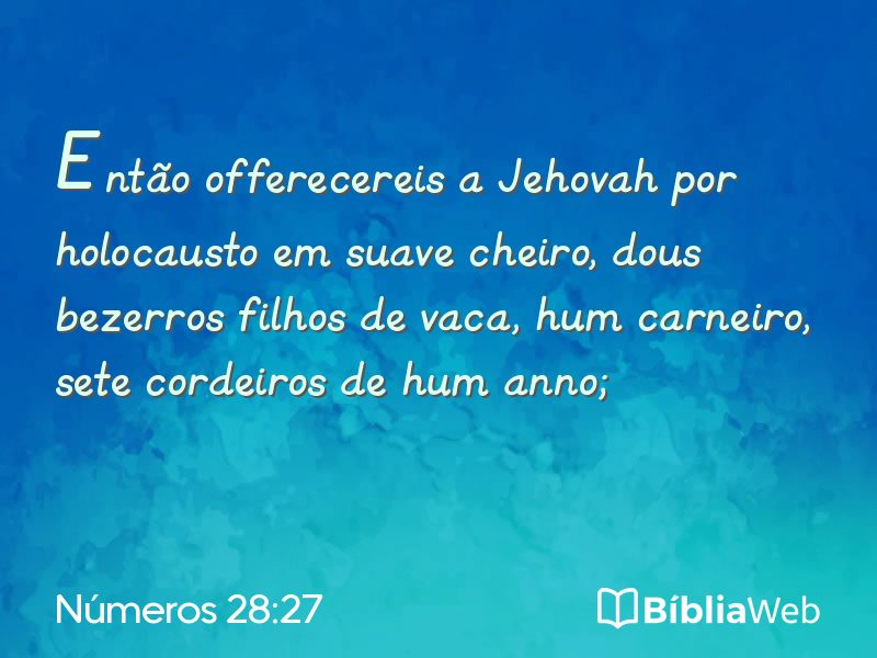 Números 28:27 em imagem para compartilhar
