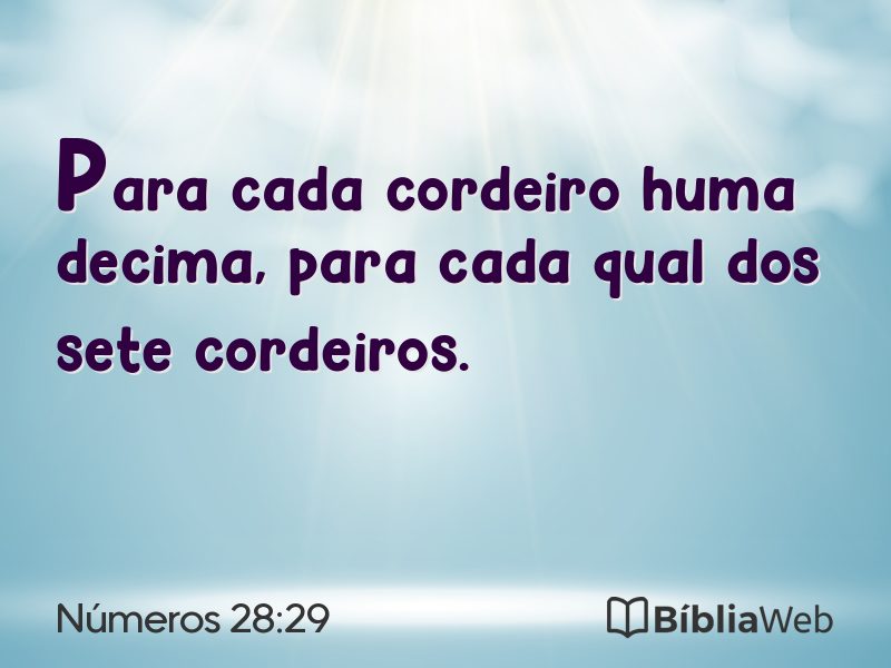 Números 28:29 em imagem para compartilhar