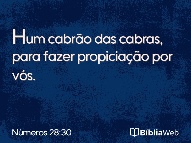 Números 28:30 em imagem para compartilhar