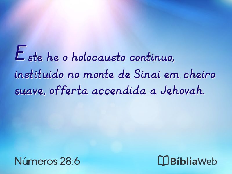 Números 28:6 em imagem para compartilhar