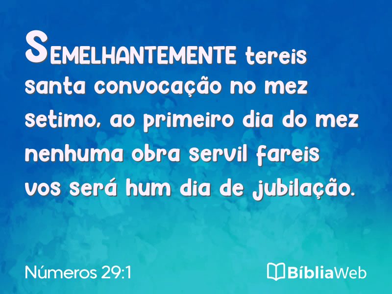 Números 29:1 em imagem para compartilhar