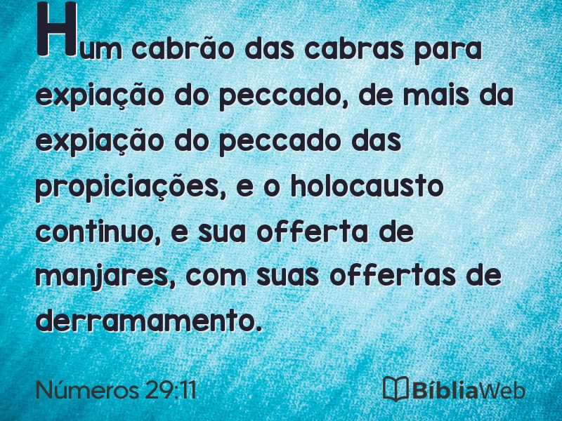 Números 29:11 em imagem para compartilhar