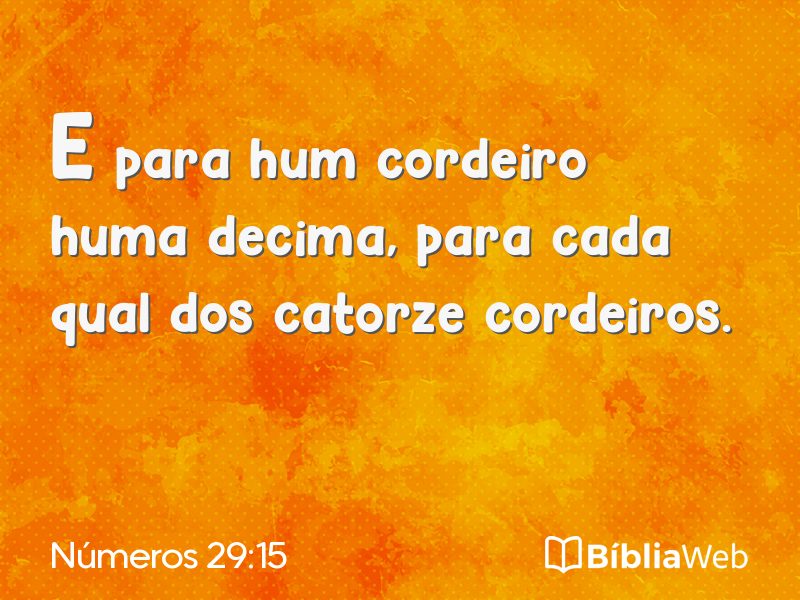 Números 29:15 em imagem para compartilhar