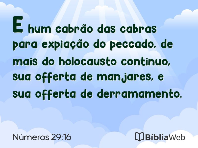 Números 29:16 em imagem para compartilhar