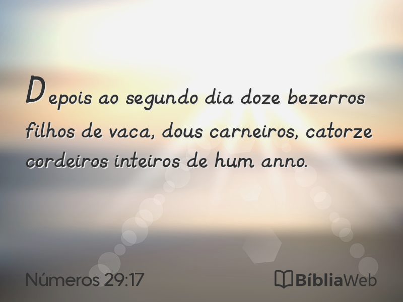 Números 29:17 em imagem para compartilhar