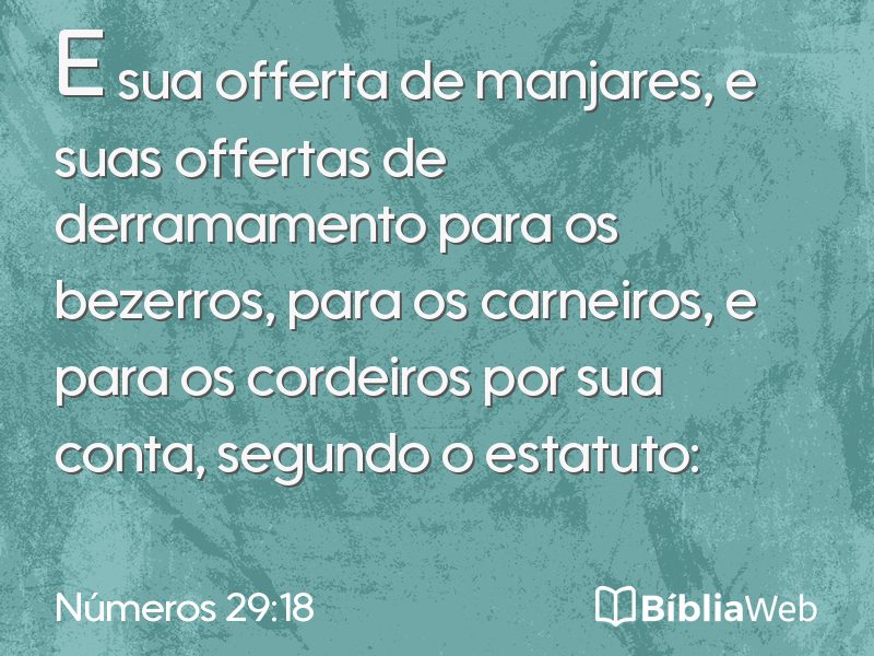 Números 29:18 em imagem para compartilhar