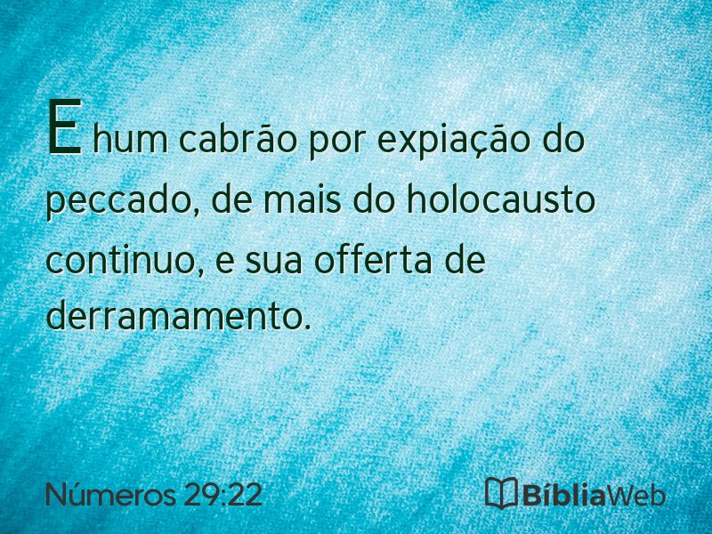 Números 29:22 em imagem para compartilhar