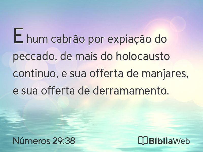 Números 29:38 em imagem para compartilhar