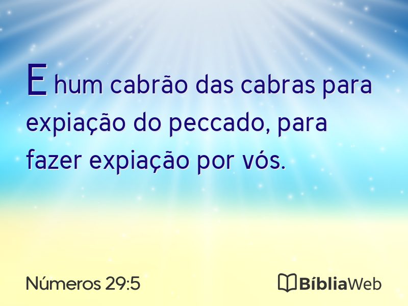 Números 29:5 em imagem para compartilhar