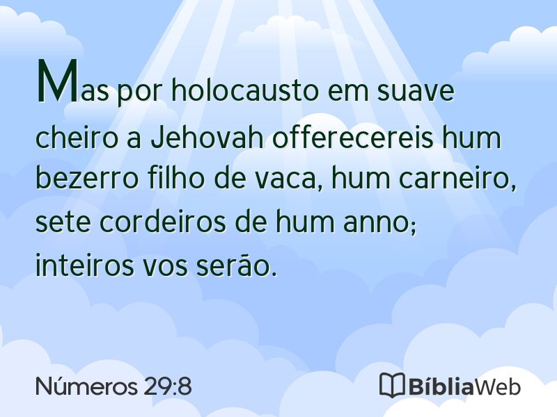 Números 29:8 em imagem para compartilhar