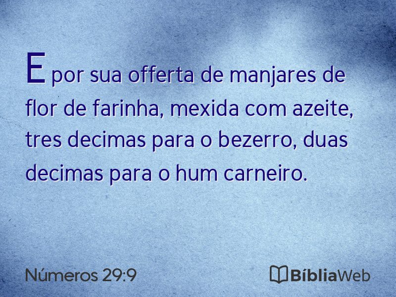 Números 29:9 em imagem para compartilhar