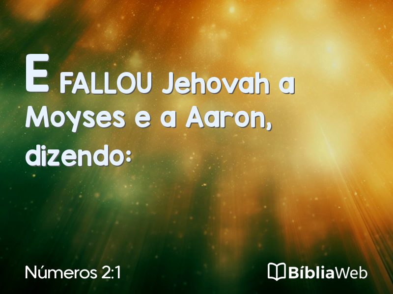 Números 2:1 em imagem para compartilhar