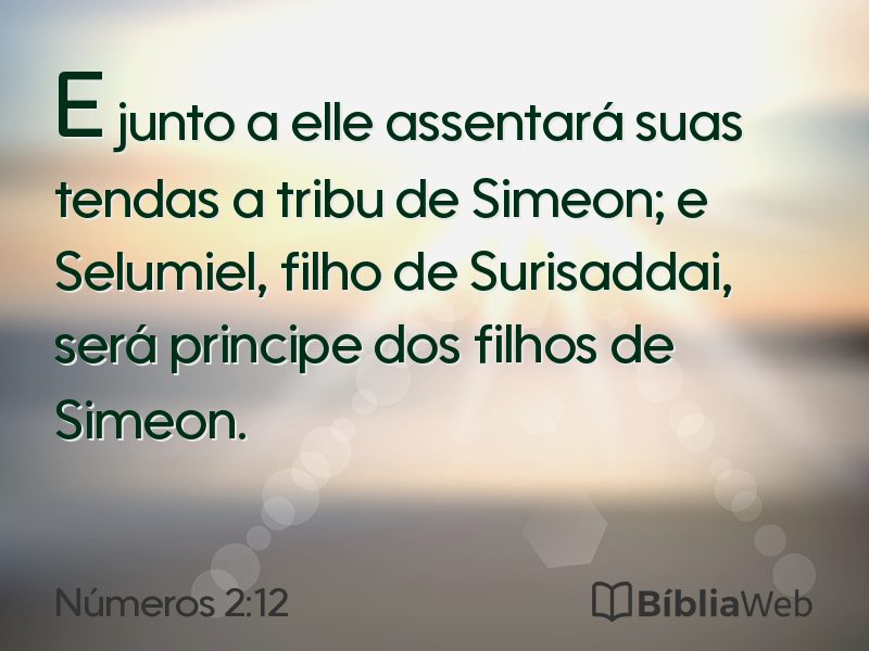 Números 2:12 em imagem para compartilhar