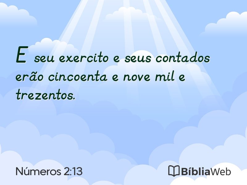 Números 2:13 em imagem para compartilhar