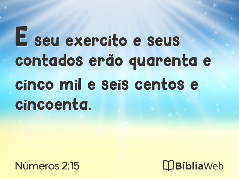 Números 2:15 em imagem para compartilhar