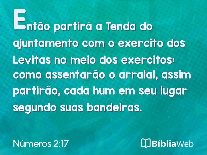 Números 2:17 em imagem para compartilhar