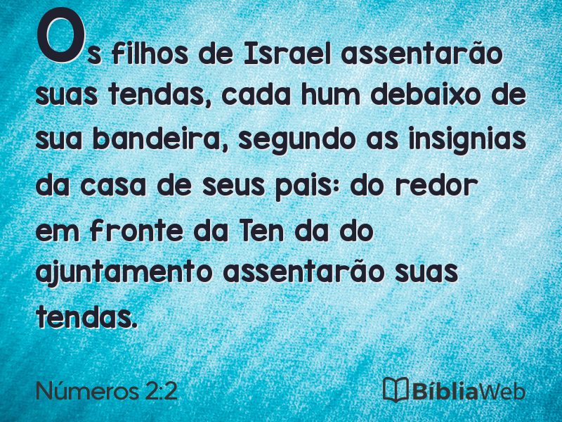 Números 2:2 em imagem para compartilhar