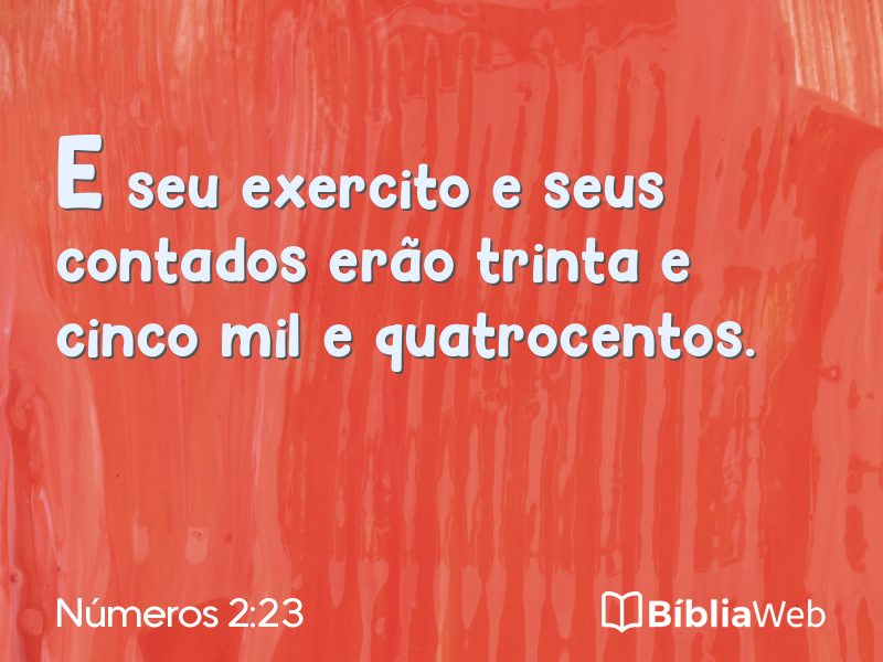 Números 2:23 em imagem para compartilhar