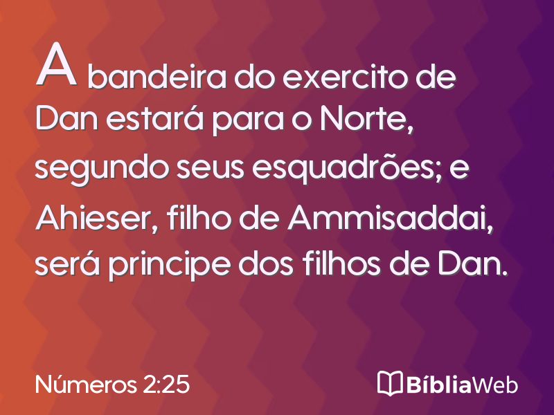 Números 2:25 em imagem para compartilhar